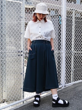 「179/WG（イチナナキュウダブルジー）のアイテム」を使った、ニコルさん（レディース・158cm）の春コーディネート