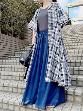 「Grand PARK（グランドパーク）のアイテム」を使った、ニコルさん（レディース・158cm）の春コーディネート