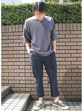 「ポケT」｜ニコルさん（メンズ・178cm）の夏コーディネート