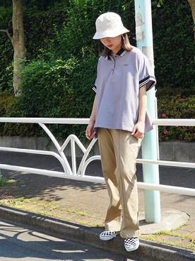 「179/WG（イチナナキュウダブルジー）のアイテム（帽子）」を使った、ニコルさん（レディース・158cm）の夏コーディネート