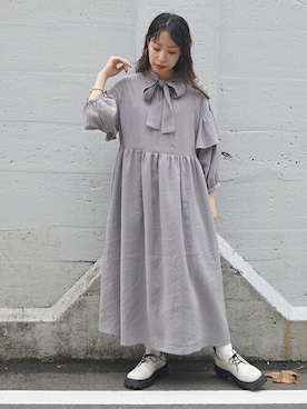 「179/WG（イチナナキュウダブルジー）のアイテム（ワンピース/ドレス）」を使った、ニコルさん（レディース・154cm）の夏コーディネート