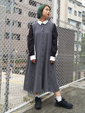 「179/WG（イチナナキュウダブルジー）のアイテム（ワンピース/ドレス）」を使った、ニコルさん（レディース・158cm）の夏コーディネート
