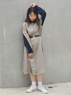 「179/WG（イチナナキュウダブルジー）のアイテム（ワンピース/ドレス）」を使った、ニコルさん（レディース・154cm）の夏コーディネート
