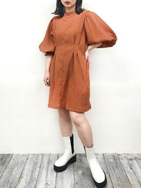 「179/WG（イチナナキュウダブルジー）のアイテム（ワンピース/ドレス）」を使った、ニコルさん（レディース・158cm）の夏コーディネート
