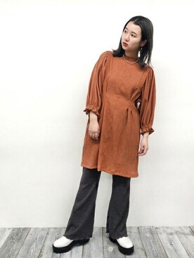「179/WG（イチナナキュウダブルジー）のアイテム（ワンピース/ドレス）」を使った、ニコルさん（レディース・158cm）の夏コーディネート