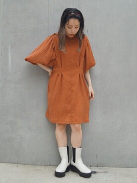 「179/WG（イチナナキュウダブルジー）のアイテム（ワンピース/ドレス）」を使った、ニコルさん（レディース・154cm）の夏コーディネート
