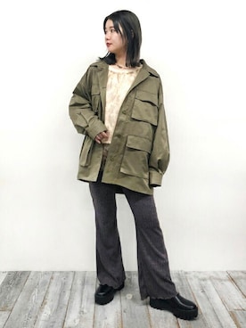 「179/WG（イチナナキュウダブルジー）のアイテム（ジャケット/アウター）」を使った、ニコルさん（レディース・158cm）の秋コーディネート