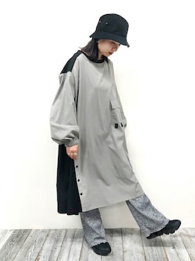 「179/WG（イチナナキュウダブルジー）のアイテム（帽子）」を使った、ニコルさん（レディース・158cm）の秋コーディネート