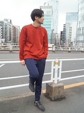 「HIDEAWAYS NICOLE（ハイダウェイニコル）のアイテム（Tシャツ/カットソー）」を使った、ニコルさん（メンズ・176cm）の夏コーディネート