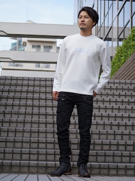 「HIDEAWAYS NICOLE（ハイダウェイニコル）のアイテム」を使った、ニコルさん（メンズ・171cm）の秋コーディネート