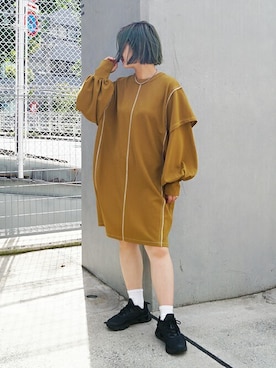 「179/WG（イチナナキュウダブルジー）のアイテム（ワンピース/ドレス）」を使った、ニコルさん（レディース・158cm）の秋コーディネート