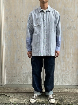 「BROOKLYN OVERALL（ブルックリンオーバーオール）のアイテム」を使った、ニコルさん（メンズ・178cm）の秋コーディネート