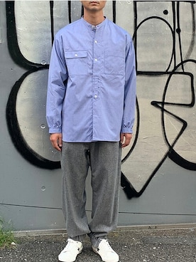 「BROOKLYN OVERALL（ブルックリンオーバーオール）のアイテム」を使った、ニコルさん（メンズ・178cm）の秋コーディネート