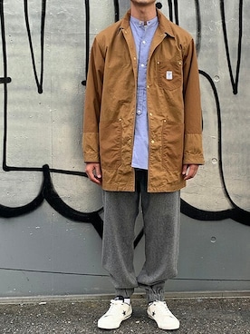 「ワーク」｜「アイテム（その他アウター）」を使った、ニコルさん（メンズ・178cm）の秋コーディネート