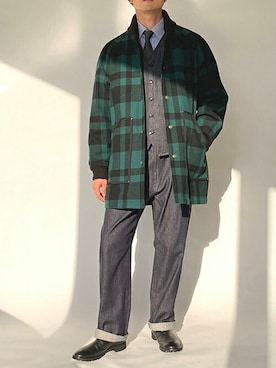「BROOKLYN OVERALL（ブルックリンオーバーオール）のアイテム」を使った、ニコルさん（メンズ・178cm）の秋コーディネート