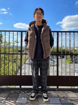 「Grand PARK（グランドパーク）のアイテム」を使った、ニコルさん（メンズ・168cm）の秋コーディネート