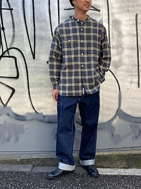 「BROOKLYN OVERALL（ブルックリンオーバーオール）のアイテム」を使った、ニコルさん（メンズ・178cm）の秋コーディネート