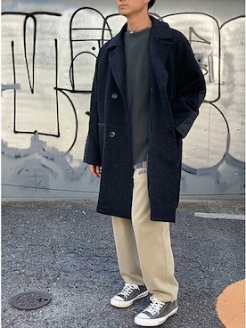 「BROOKLYN OVERALL（ブルックリンオーバーオール）のアイテム」を使った、ニコルさん（メンズ・178cm）の秋コーディネート