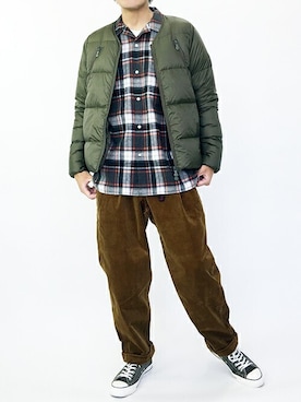 「PENDLETON（ペンドルトン）のアイテム（トップス）」を使った、ニコルさん（メンズ・178cm）の冬コーディネート