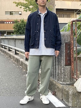 「BROOKLYN OVERALL（ブルックリンオーバーオール）のアイテム」を使った、ニコルさん（メンズ・178cm）の冬コーディネート