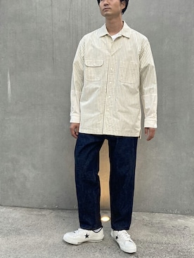 「BROOKLYN OVERALL（ブルックリンオーバーオール）のアイテム」を使った、ニコルさん（メンズ・178cm）の冬コーディネート