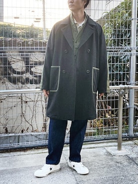 「ワーク」｜「アイテム（その他アウター）」を使った、ニコルさん（メンズ・178cm）の冬コーディネート