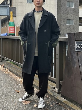 「ワーク」｜「アイテム（その他アウター）」を使った、ニコルさん（メンズ・178cm）の冬コーディネート