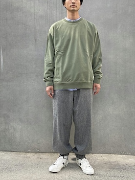 「BROOKLYN OVERALL（ブルックリンオーバーオール）のアイテム」を使った、ニコルさん（メンズ・178cm）の冬コーディネート