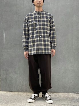 「BROOKLYN OVERALL（ブルックリンオーバーオール）のアイテム」を使った、ニコルさん（メンズ・178cm）の冬コーディネート