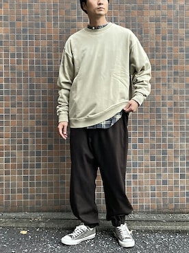 「BROOKLYN OVERALL（ブルックリンオーバーオール）のアイテム」を使った、ニコルさん（メンズ・178cm）の冬コーディネート