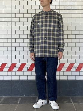 「BROOKLYN OVERALL（ブルックリンオーバーオール）のアイテム」を使った、ニコルさん（メンズ・178cm）の冬コーディネート