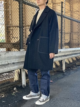「ワーク」｜「アイテム（その他アウター）」を使った、ニコルさん（メンズ・178cm）の冬コーディネート