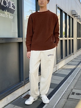 「BROOKLYN OVERALL（ブルックリンオーバーオール）のアイテム」を使った、ニコルさん（メンズ・178cm）の冬コーディネート
