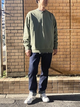 「BROOKLYN OVERALL（ブルックリンオーバーオール）のアイテム」を使った、ニコルさん（メンズ・178cm）の冬コーディネート