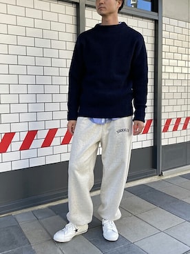 「BROOKLYN OVERALL（ブルックリンオーバーオール）のアイテム」を使った、ニコルさん（メンズ・178cm）の冬コーディネート