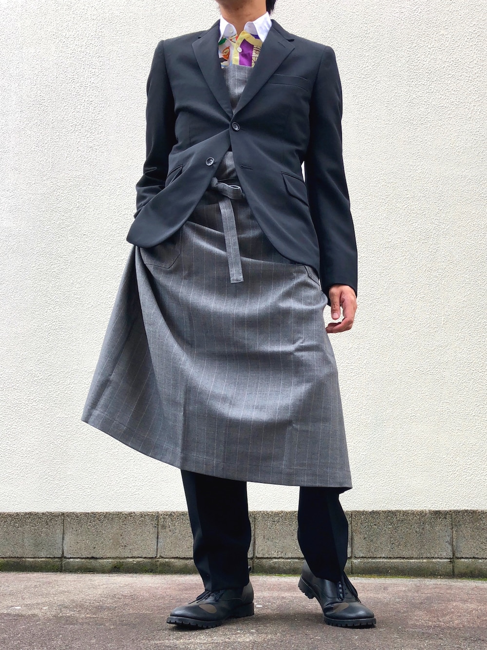 COMME des GARCONS HOMME PLUSのエプロンを使った人気ファッション