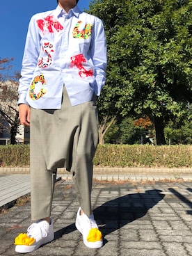 J*O様 COMME des GARÇONS SHIRT サルエルパンツ Lサイ COMME des GARCONS SHIRTのアイテムを使った「サルエルパンツ