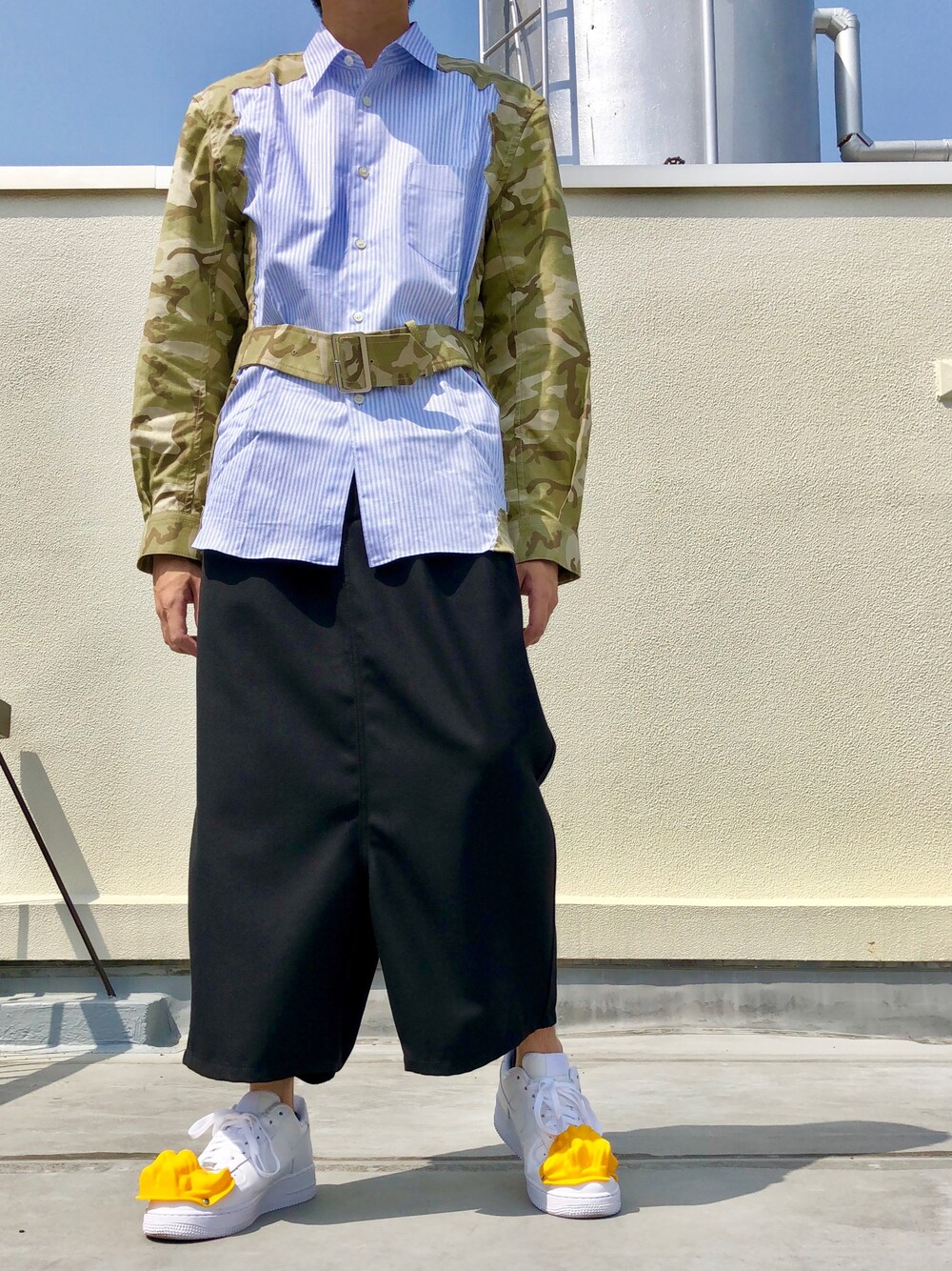 COMME des GARCONS SHIRTのシャツ/ブラウスを使った「サルエルパンツ
