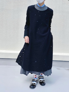 「コムデギャルソンオムプリュス」｜「アイテム（ワンピース/ドレス）」を使った、つっちーさん（メンズ・164cm）の春コーディネート