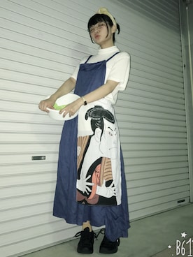 「RIKI WATANABE（リキワタナベ）のアイテム」を使った、日奈森あこさん（レディース・154cm）の冬コーディネート