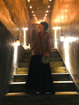 「BEAMS（ビームス）のアイテム（ピアス（両耳用））」を使った、Mayumin.iさん（レディース・158cm）の夏コーディネート