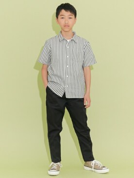 「Gramicci（グラミチ）のアイテム」を使った、DOORS KIDSさん（キッズ・145cm）の夏コーディネート