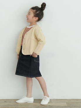 「FORK&SPOON」｜「アイテム（バレエシューズ）」を使った、DOORS KIDSさん（キッズ・109cm）の夏コーディネート