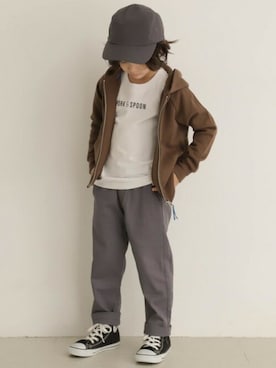 「URBAN RESEARCH DOORS（アーバンリサーチドアーズ）のアイテム（パーカー）」を使った、DOORS KIDSさん（キッズ・109cm）の秋コーディネート