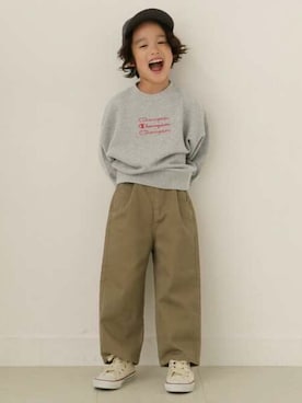 「Champion（チャンピオン）のアイテム」を使った、DOORS KIDSさん（キッズ・109cm）の秋コーディネート