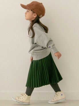 「Champion（チャンピオン）のアイテム」を使った、DOORS KIDSさん（キッズ・105cm）の秋コーディネート