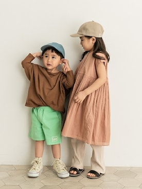 「Lee（リー）のアイテム（その他パンツ）」を使った、DOORS KIDSさん（キッズ・102cm）の春コーディネート