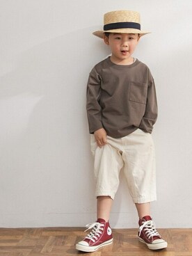「CONVERSE（コンバース）のアイテム」を使った、DOORS KIDSさん（キッズ・106cm）の春コーディネート