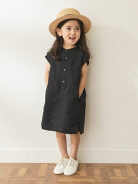 「FORK&SPOON」｜「アイテム（バレエシューズ）」を使った、DOORS KIDSさん（キッズ・102cm）の夏コーディネート