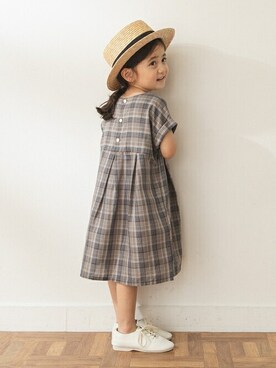 「FORK&SPOON」｜「アイテム（バレエシューズ）」を使った、DOORS KIDSさん（キッズ・102cm）の夏コーディネート